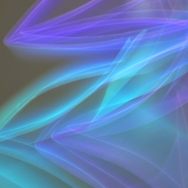 Abstract visualization of focus and mental clarity through cyan light